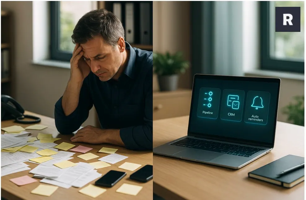 Unorganised systems - leads on paper vs CRM; how AI employees fix dealership chaos